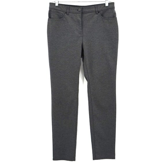 So Slimming by Chico's Pants Women 00 Charcoal Gray Slim Ankle Flat Front‎ - Picture 1 of 9